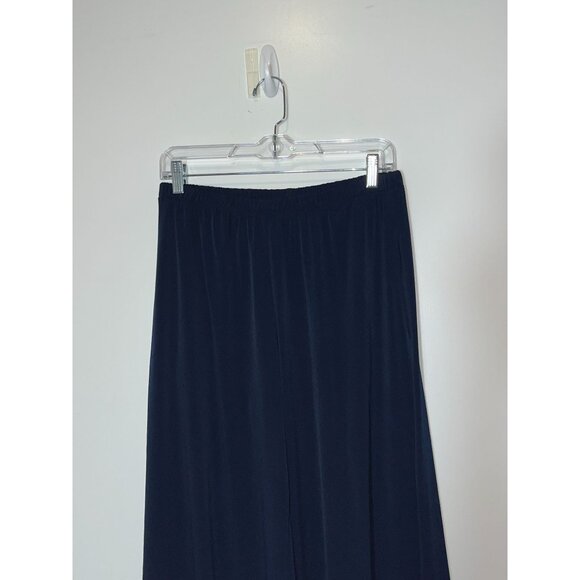 Planet By LAuren G Navy Blue High Rise Wide Leg Palazzo Pants Stretch Women OS - Picture 2 of 9